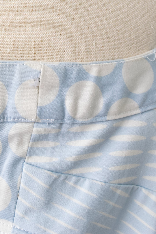 Calvin Klein Light Blue Polka Dot Dress, Vintage 90s, Size 4