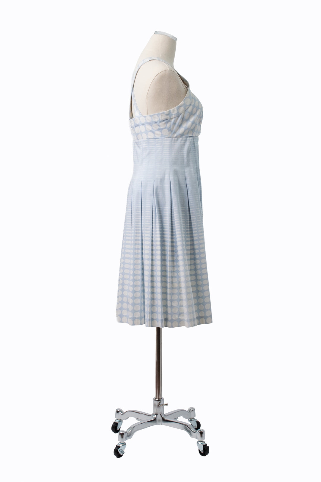 Calvin Klein Light Blue Polka Dot Dress, Vintage 90s, Size 4