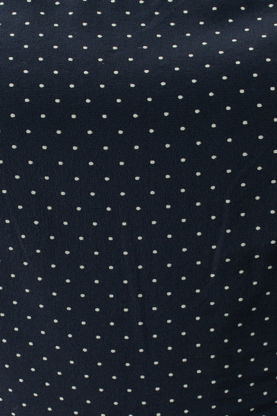 Calvin Klein | Blue & White Polka Dot Silk Dress | Vintage 80s | Size 8