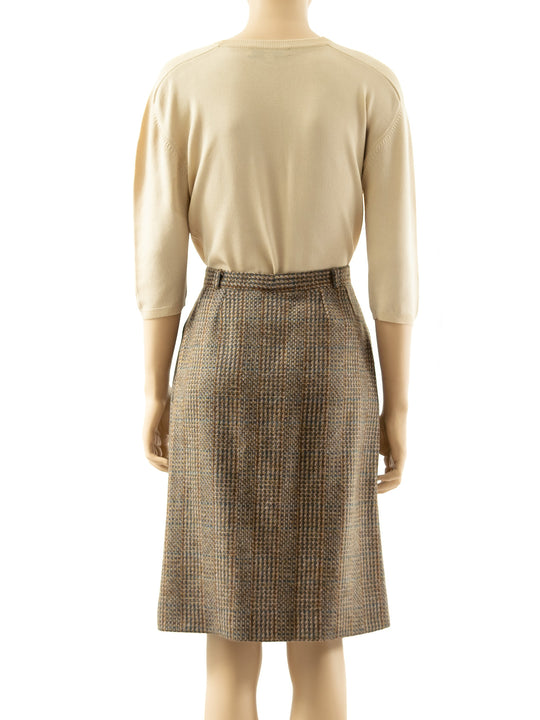 Forall Skirt Suit Beige Plaid Alpaca