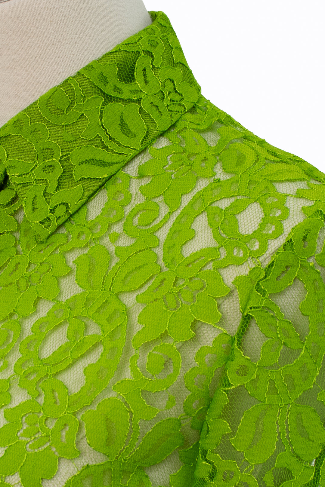 Kenneth Richard Green Floral Lace  Blouse | Size M | 90s