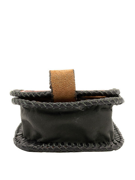 Celtic Hand-Tooled Cognac Leather Belt Pouch | 1980s Vintage | Maker-Signed | Brass Hardware