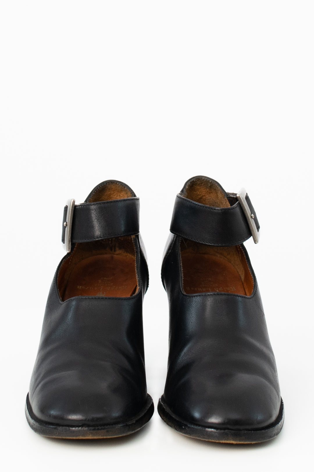 Ralph Lauren Black Round Toe Mary Jane Shoes Early-to-Mid 1990s Vintage