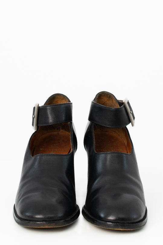 Ralph Lauren Black Round Toe Mary Jane Shoes Early-to-Mid 1990s Vintage
