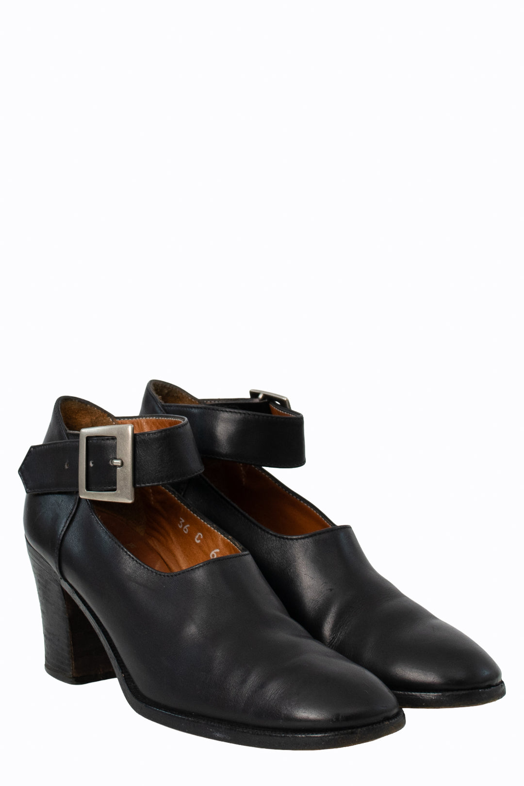 Ralph Lauren Black Round Toe Mary Jane Shoes Early-to-Mid 1990s Vintage