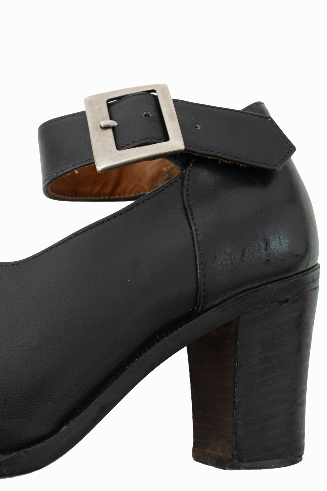 Ralph Lauren Black Round Toe Mary Jane Shoes Early-to-Mid 1990s Vintage