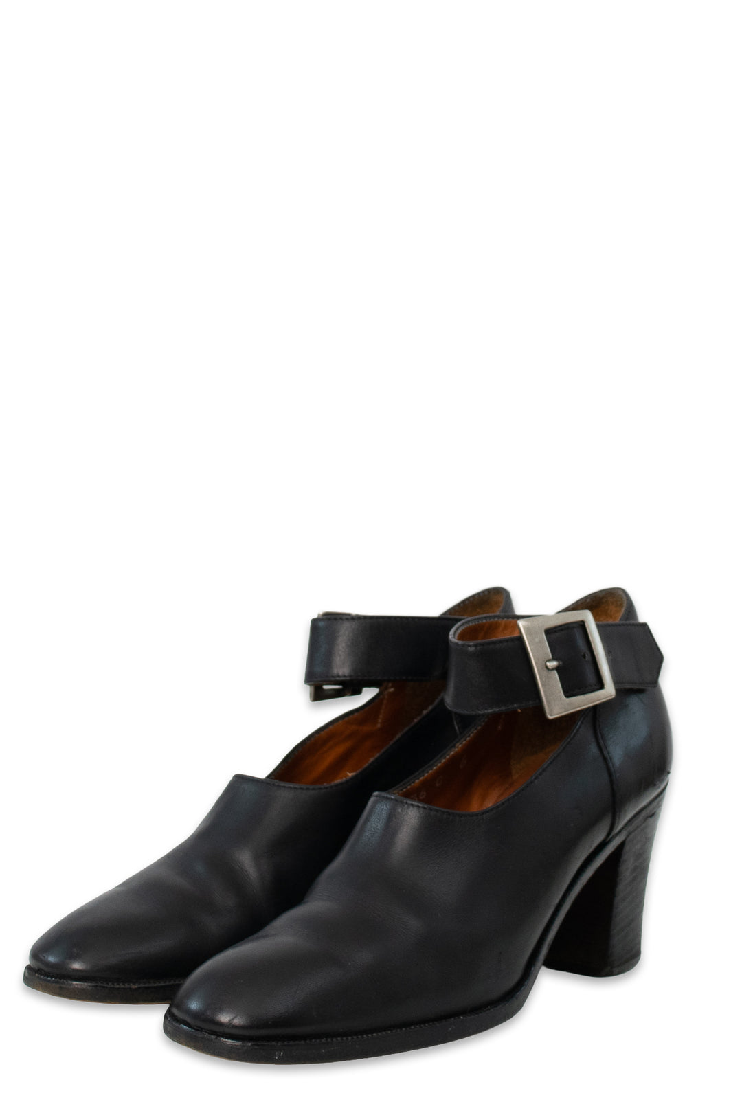 Ralph Lauren Black Round Toe Mary Jane Shoes Early-to-Mid 1990s Vintage