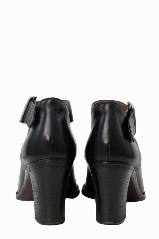 Ralph Lauren Black Round Toe Mary Jane Shoes Early-to-Mid 1990s Vintage
