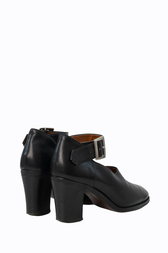 Ralph Lauren Black Round Toe Mary Jane Shoes Early-to-Mid 1990s Vintage