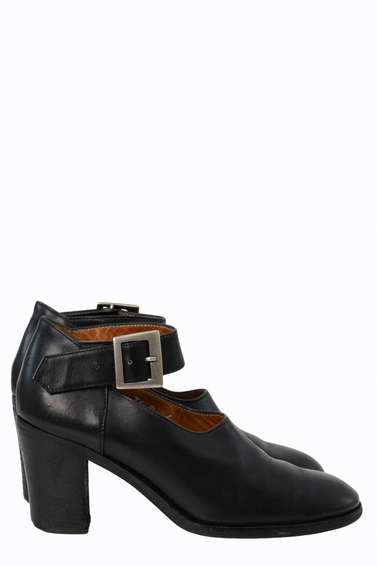 Ralph Lauren Black Round Toe Mary Jane Shoes Early-to-Mid 1990s Vintage