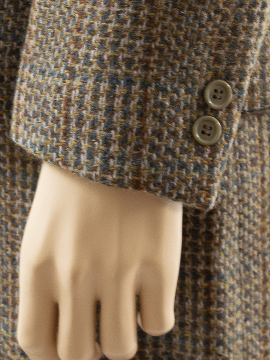 Forall Alpaca suit jacket features two button sleeves. Italy 1970s.