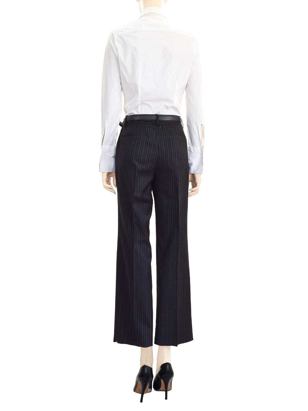Anne Klein Pants Suit Black Pinstriped