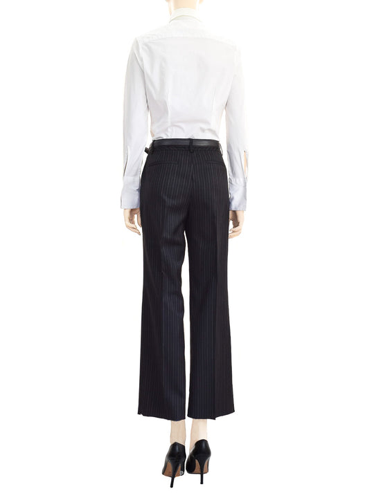 Anne Klein Pants Suit Black Pinstriped