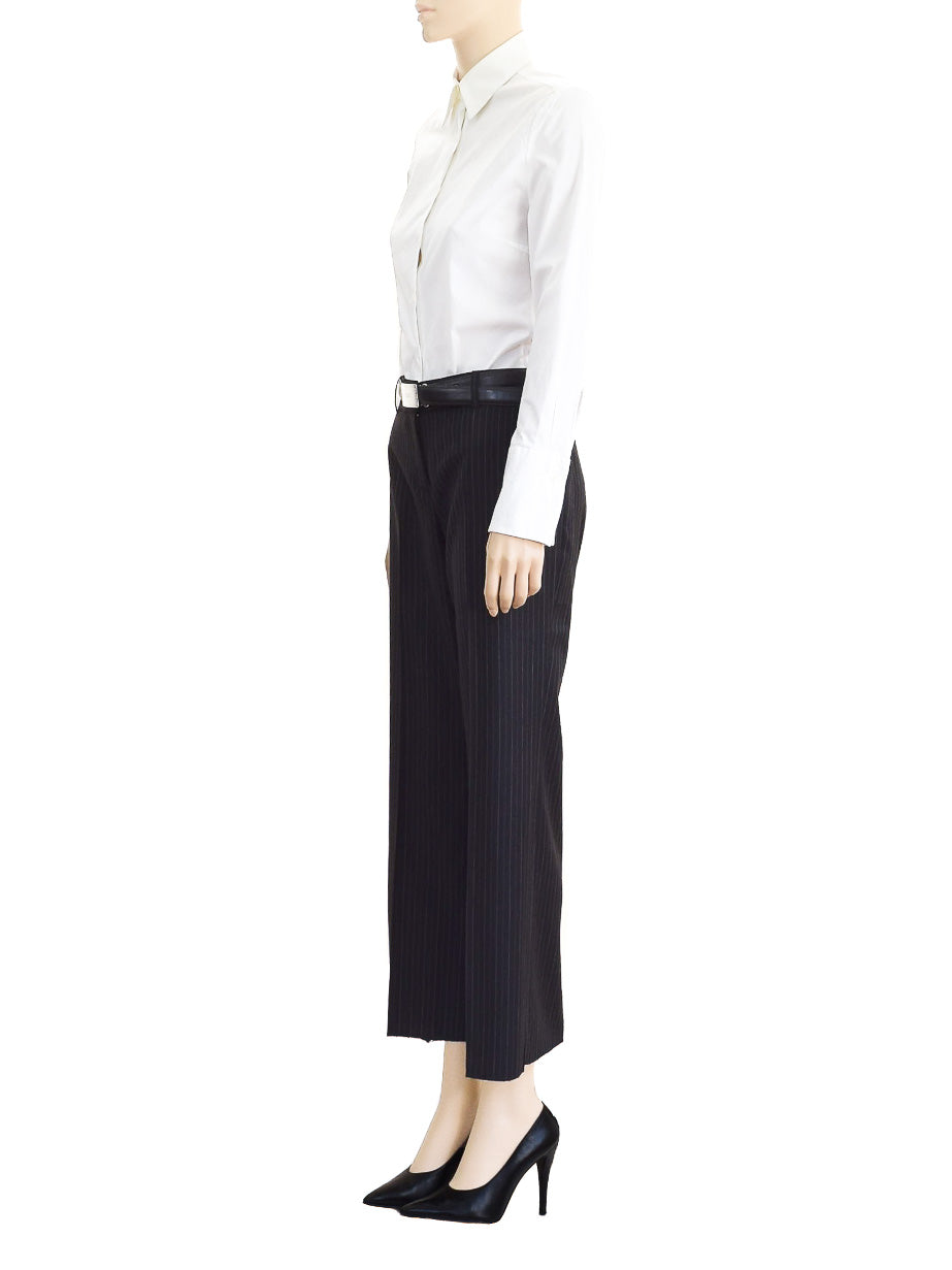 Anne Klein Pants Suit Black Pinstriped