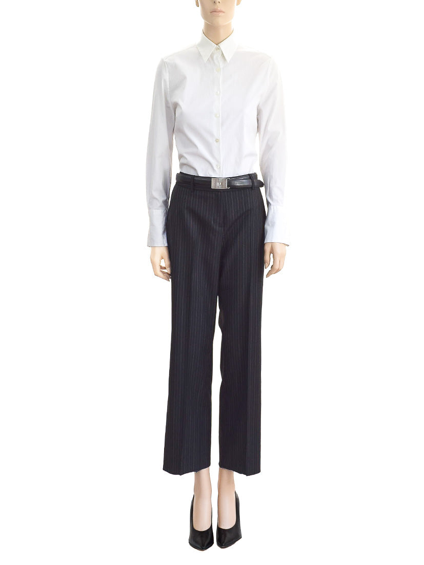 Anne Klein Pants Suit Black Pinstriped