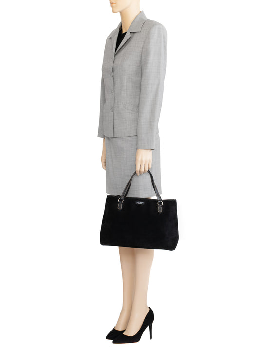 Benetton Gray Italian Wool Skirt Suit | 1990s Vintage | Size IT 38 | Made in Italy