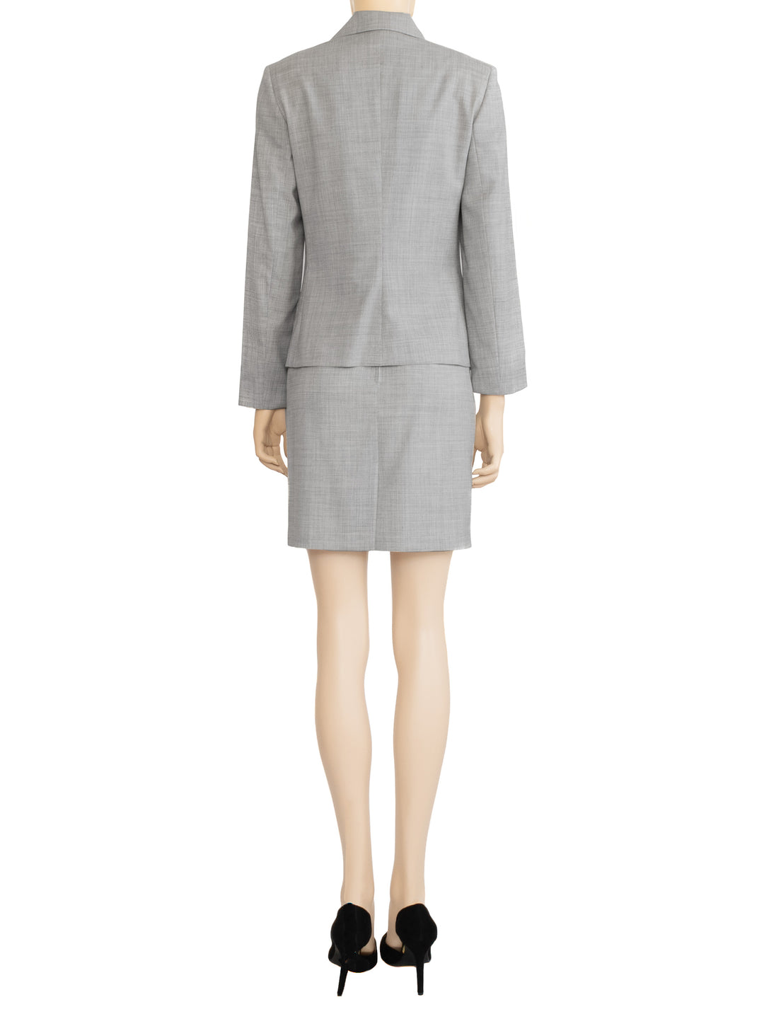 Benetton Gray Italian Wool Skirt Suit | 1990s Vintage | Size IT 38 | Made in Italy