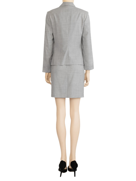 Benetton Gray Italian Wool Skirt Suit | 1990s Vintage | Size IT 38 | Made in Italy