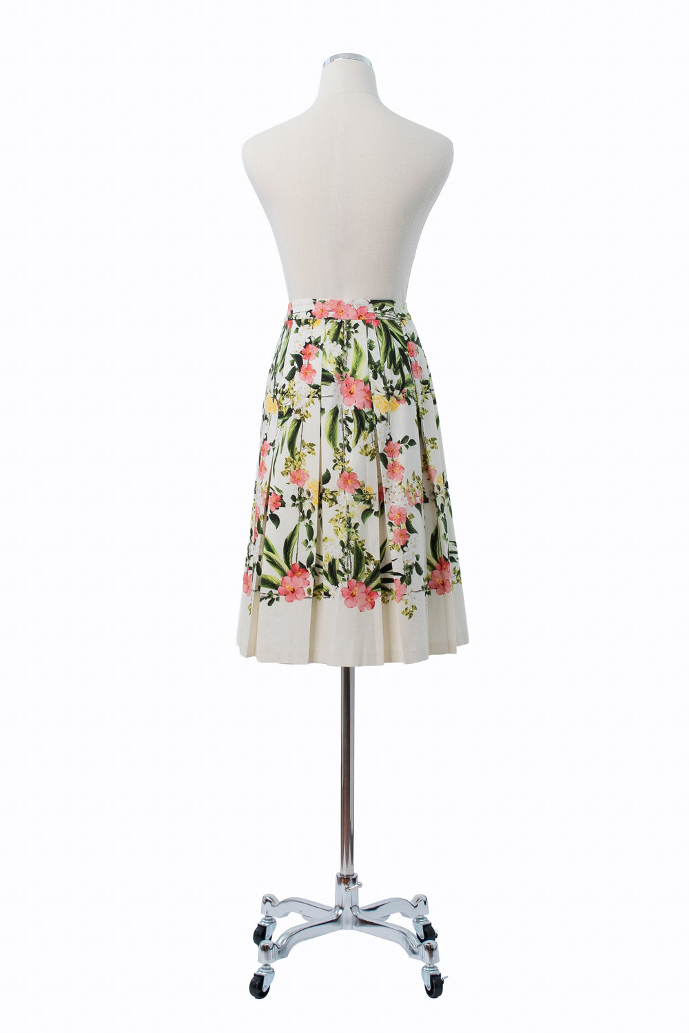 Talbots Pink Floral Box-Pleat Skirt | Pre-Owned 2017 | Size 6