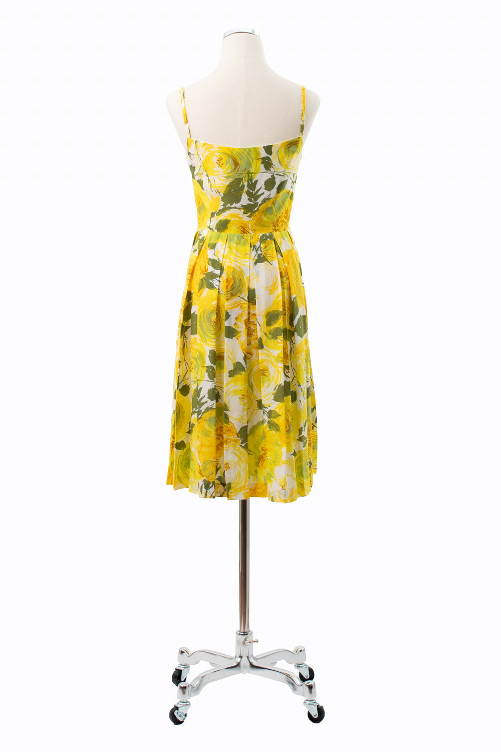Trina Turk Yellow Floral Dress | Vintage 90s | Size 4