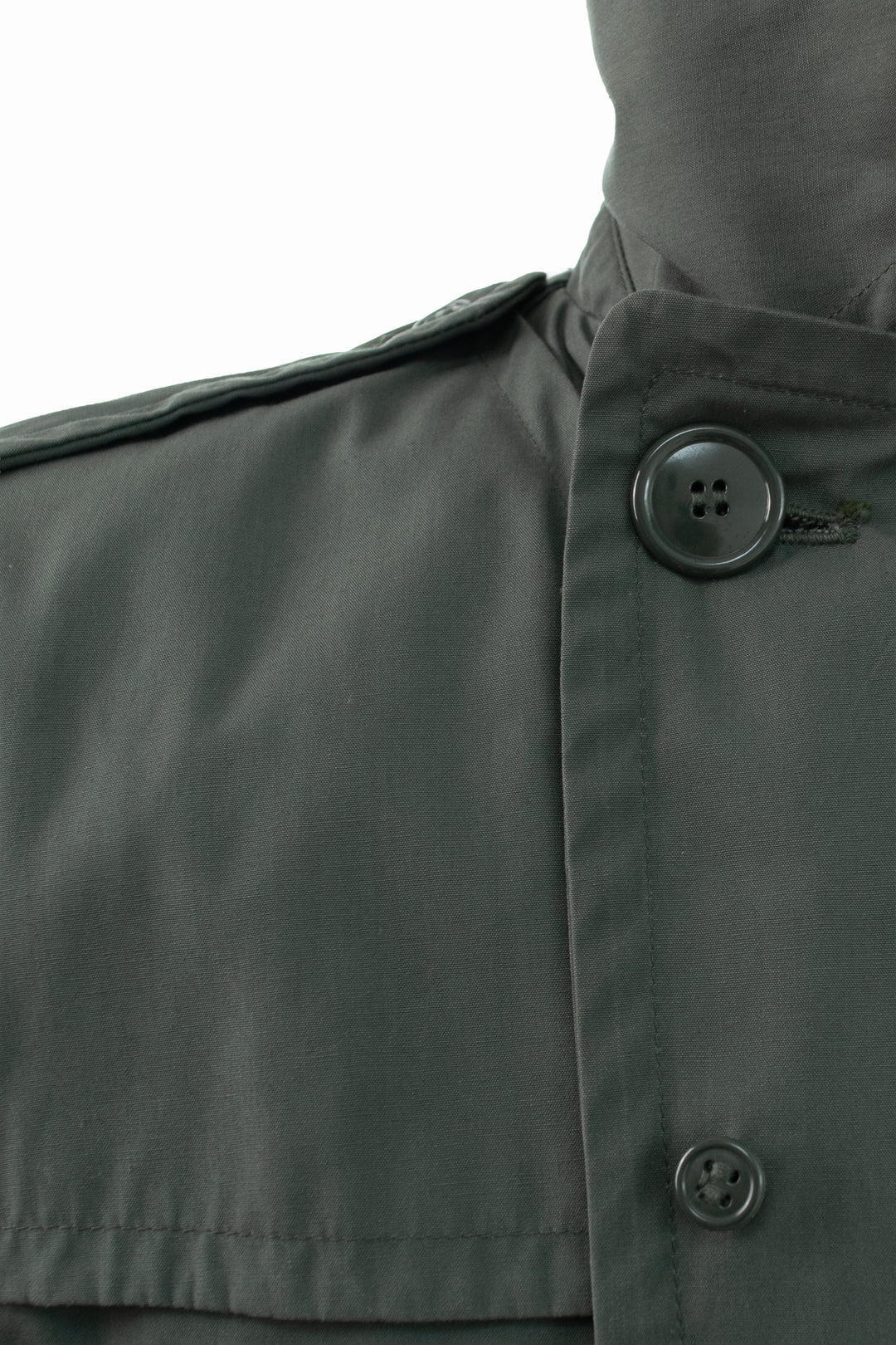 U.S. Military Olive Green Raincoat | Vintage 80s | Size 38R