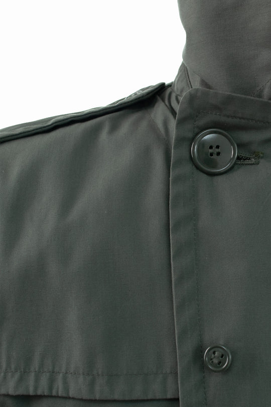 U.S. Military Olive Green Raincoat | Vintage 80s | Size 38R