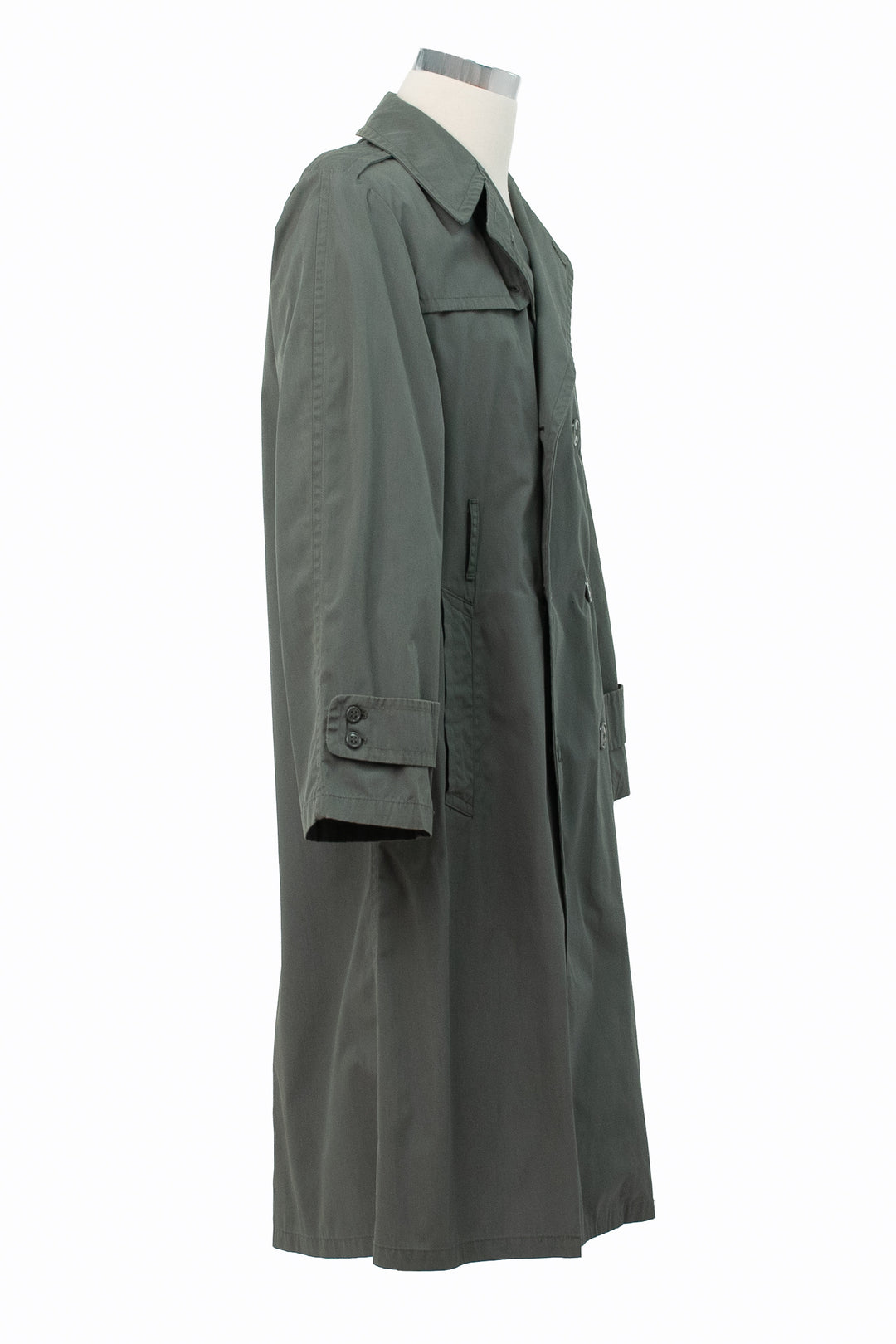 U.S. Military Olive Green Raincoat | Vintage 80s | Size 38R